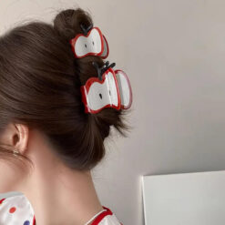 Apple Shaped Hair Claw Clip