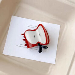 Apple Shaped Hair Claw Clip