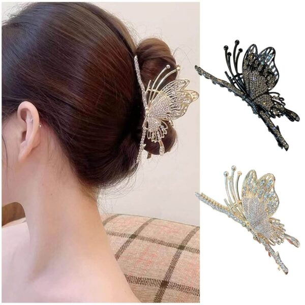 Metal Diamond butterfly Hair clip