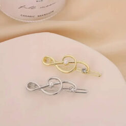 Musical Note pearl hair clip (2)