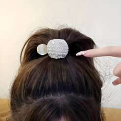 Rhinestone Pearl Hair Claw Clip