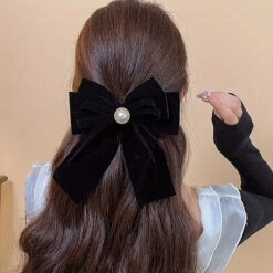 Velvet Bow Hair Clip